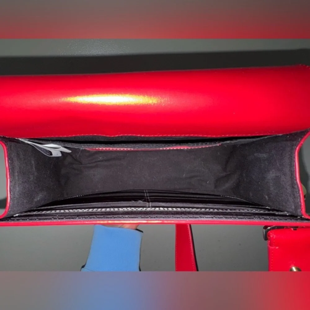 LOW‎ CLASSIC color block Red Leather Crossbody Bag